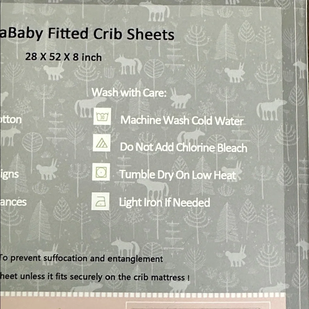 Two Optima Baby‎ 2 Pack Fitted Soft Cotton Fitted Crib Sheets Green White